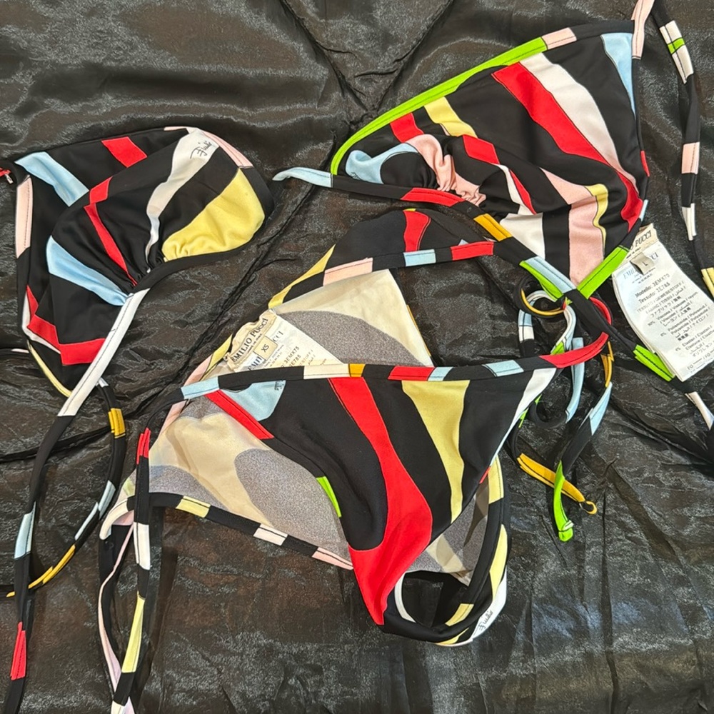 Emilio PUCCI Swimsuit Bikini (Fits Small/Medium) top- Large  , bottom - xs